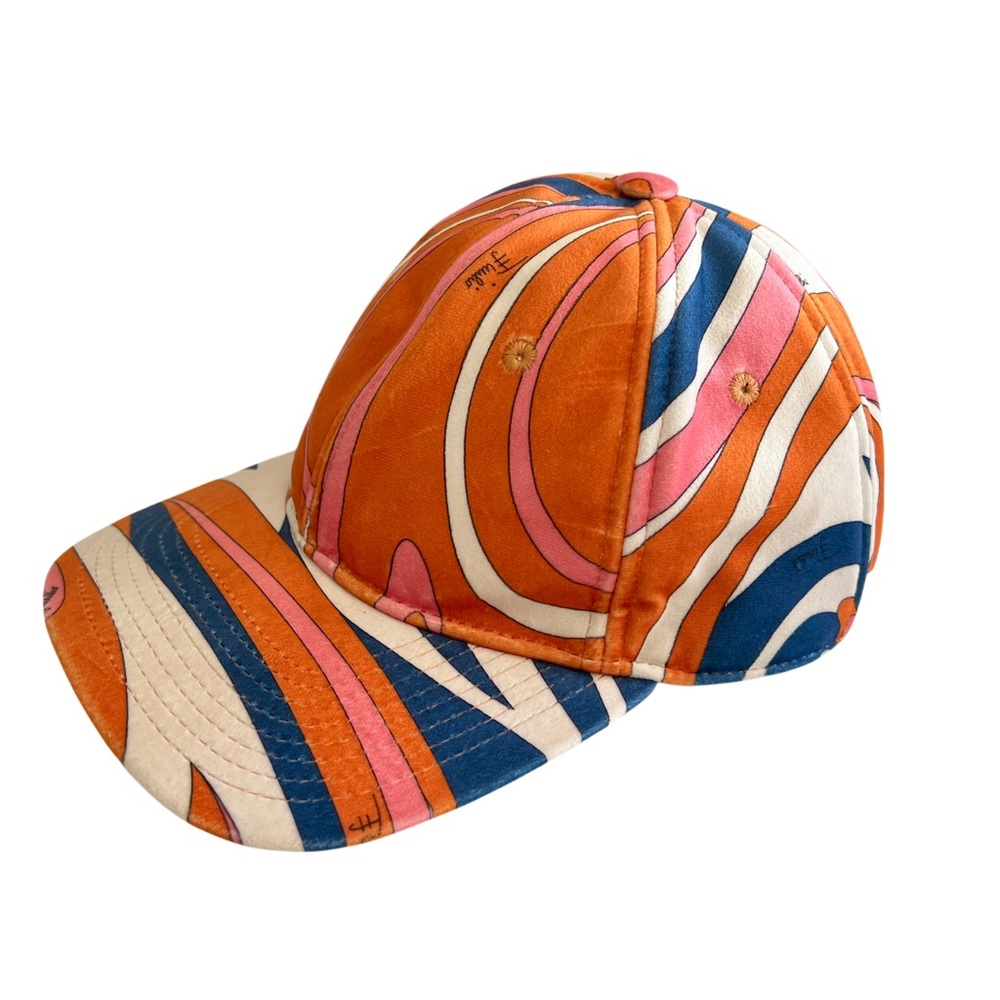Emilio Pucci Velvet Baseball Cap, Size I